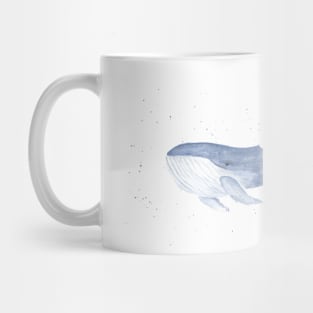 Blue Whale, Watercolor Illustration Mug